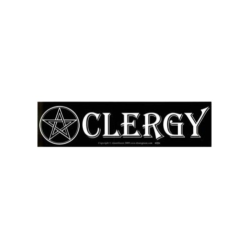 Clergy Pentacle Bumper Sticker for Beliefs