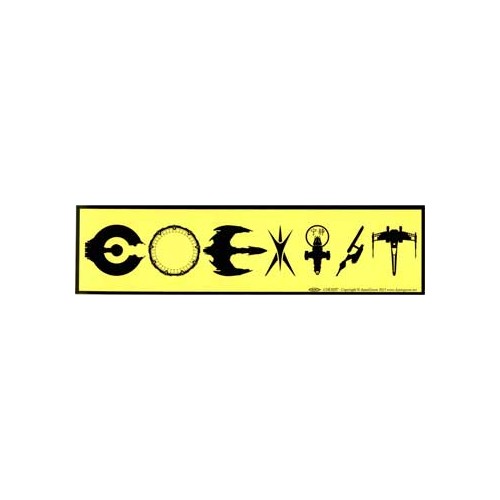 Coexist SciFi Bumper Sticker for Vehicle Personalization