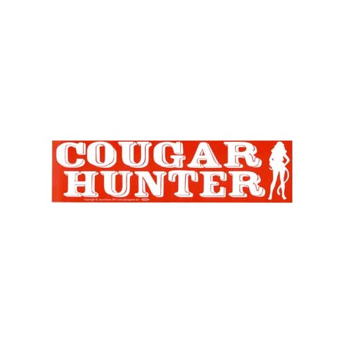 Cougar Hunter Fun Bumper Sticker