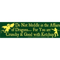 Funny Dragon Sign for Magical Decor