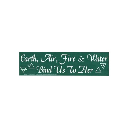 Earth Air Fire Water Bumper Sticker