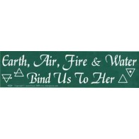 Earth Air Fire Water Bumper Sticker