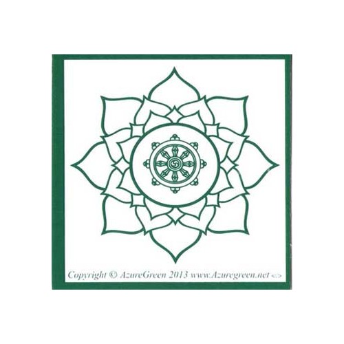 Buddha Wheel Bumper Sticker for Spiritual Expression