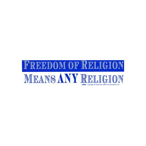 Freedom of Religion Bumper Sticker for Inclusivity