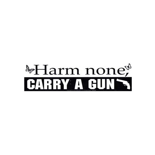 Stickers de Parachoque Harm None, Carry a Gun