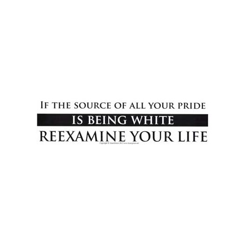 If your Pride Comes from Being White, Reexamine Your Life Statement