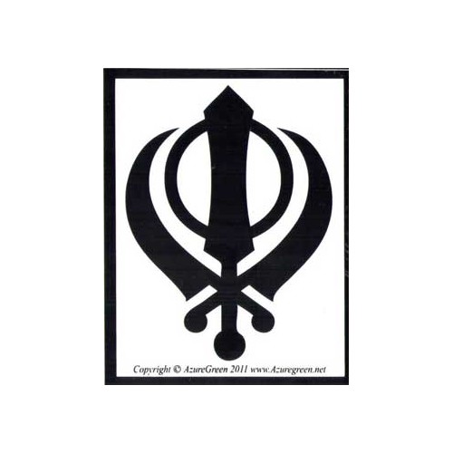 Pegatina de Parachoques Khanda Símbolo del Sikhismo