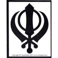 Pegatina de Parachoques Khanda Símbolo del Sikhismo