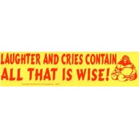 Laughter and Cries Bumper Sticker for Wisdom