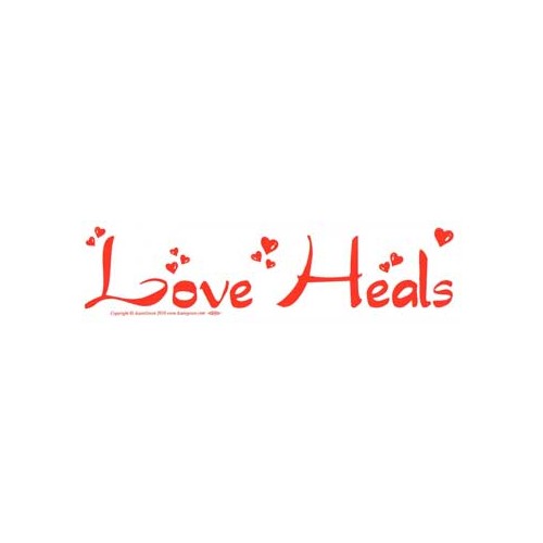 Pegatina de Parachoque Inspiradora Love Heals