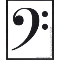 Bass Clef Bumper Sticker for Music Lovers