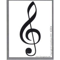 Treble Clef Bumper Sticker for Music Lovers