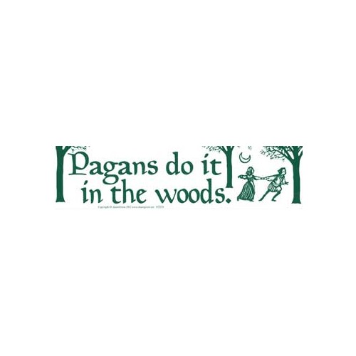 Pagans Do It In The Woods Fun Sticker