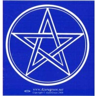 Pentagram Bumper Sticker 3" x 3"