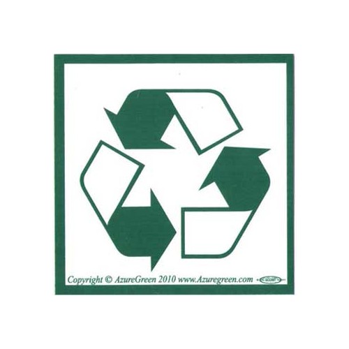 Recycle Symbol Bumper Sticker for Eco Awareness