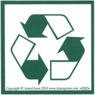 Recycle Symbol Bumper Sticker for Eco Awareness