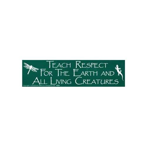 Teach Respect For The Earth Bumper Sticker