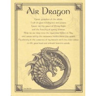 Air Dragon Prayer Poster - Spiritual Art