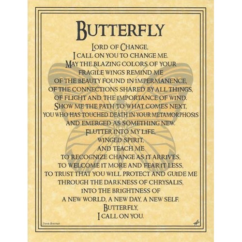 Butterfly Prayer Poster for Spiritual Reflection