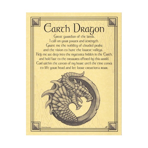 Earth Dragon Poster - Spiritual Artwork