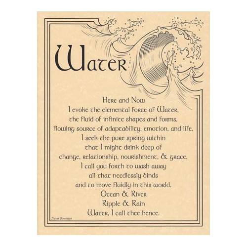 Water Evocation Poster for Ritual Guidance