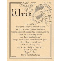 Water Evocation Poster for Ritual Guidance