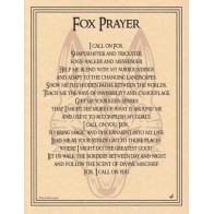 Fox Prayer Poster for Spiritual Guidance