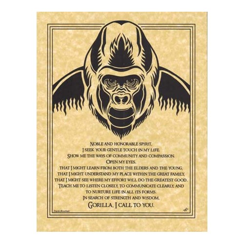 Gorilla Prayer Inspirational Poster