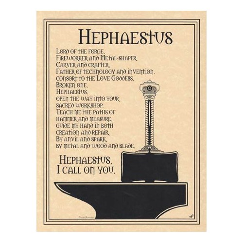 Hephaestus Prayer Poster for Inspiration