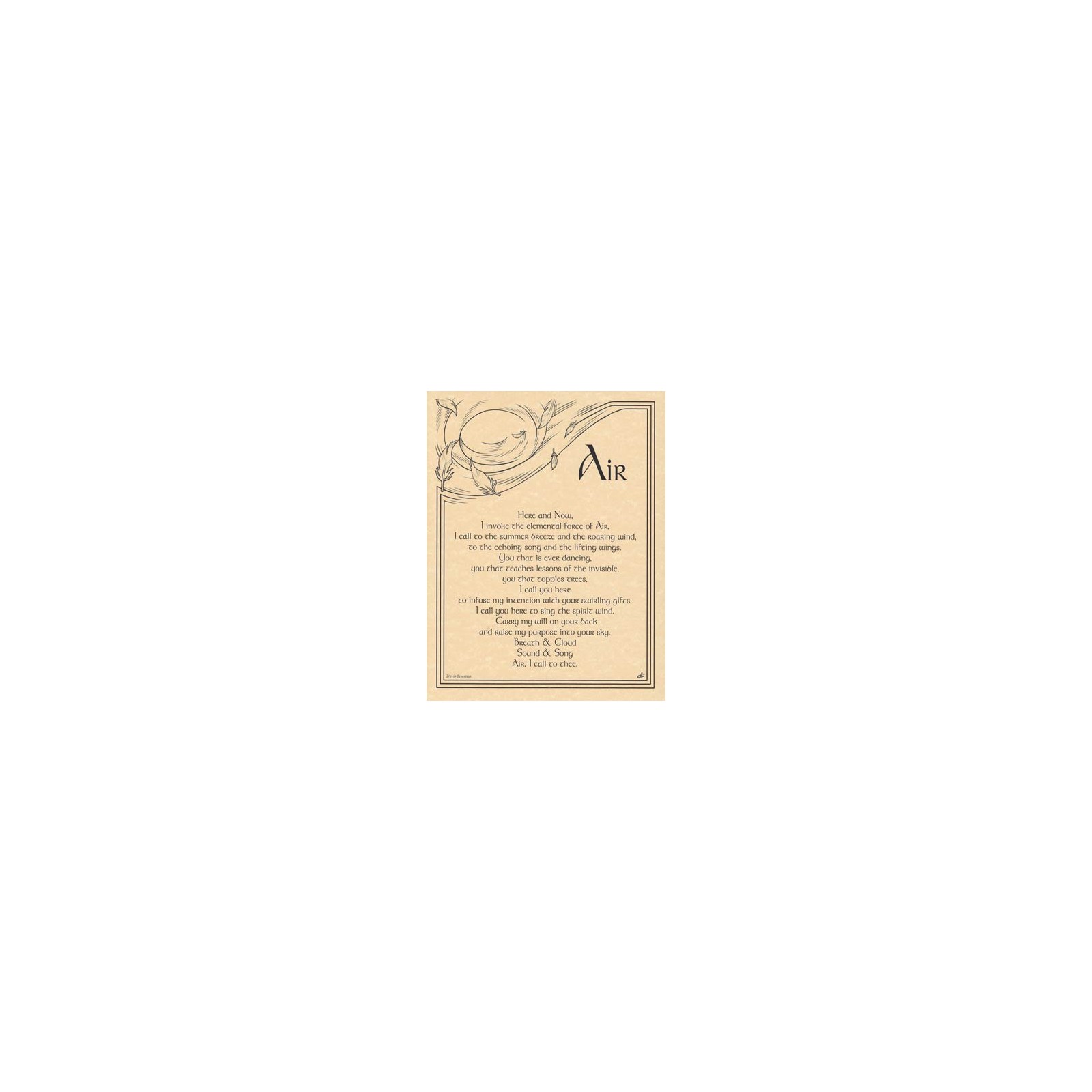 Air Invocation Parchment Poster