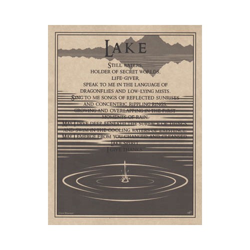 Cartel de Oración del Lago para Paz y Tranquilidad