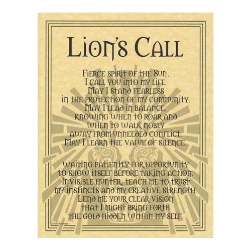 Lion Prayer Poster