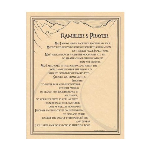 Rambler's Prayer Poster for Guidance