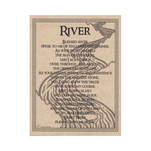 River Prayer Inspirational Art Poster 8.5x11