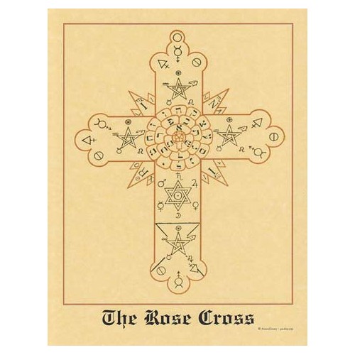 Rose Cross Symbol Spiritual Poster