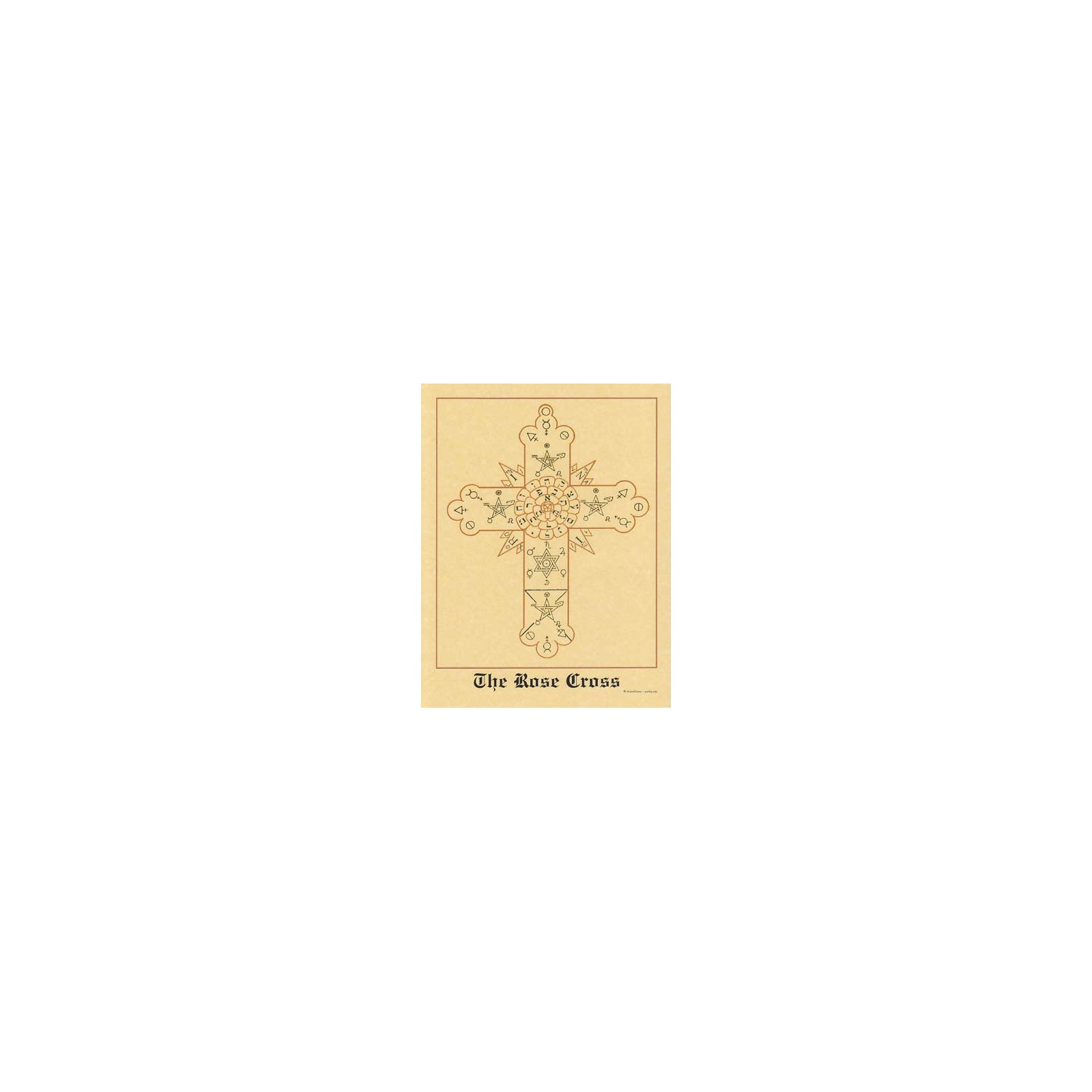 Rose Cross Symbol Spiritual Poster