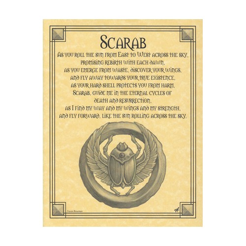 Scarab Prayer Poster for Wisdom