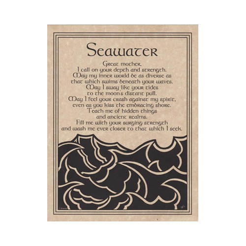 Seawater Prayer Poster for Spiritual Enhancement