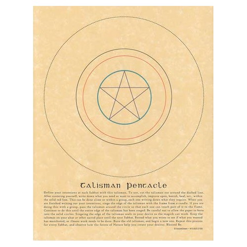 Talisman Pentacle Poster for Intentions