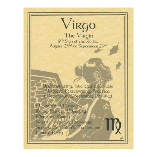 Póster del Zodiaco Virgo para Amantes de la Astrología