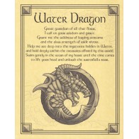 Water Dragon Guardian Prayer Poster