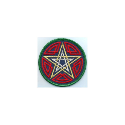 Celtic Double Pentagram Patch for Garments