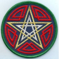 Celtic Double Pentagram Patch for Garments