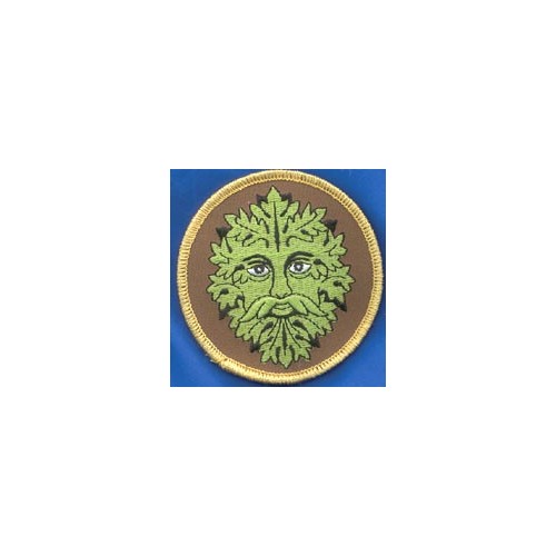 3" Green Man Iron-On Patch