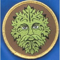 3" Green Man Iron-On Patch