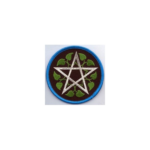 Leafy Pentagram Patch - 3 Inch