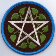 Leafy Pentagram Patch - 3 Inch