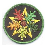 3 Inch Oak Leaf Pentagram Iron-on Patch