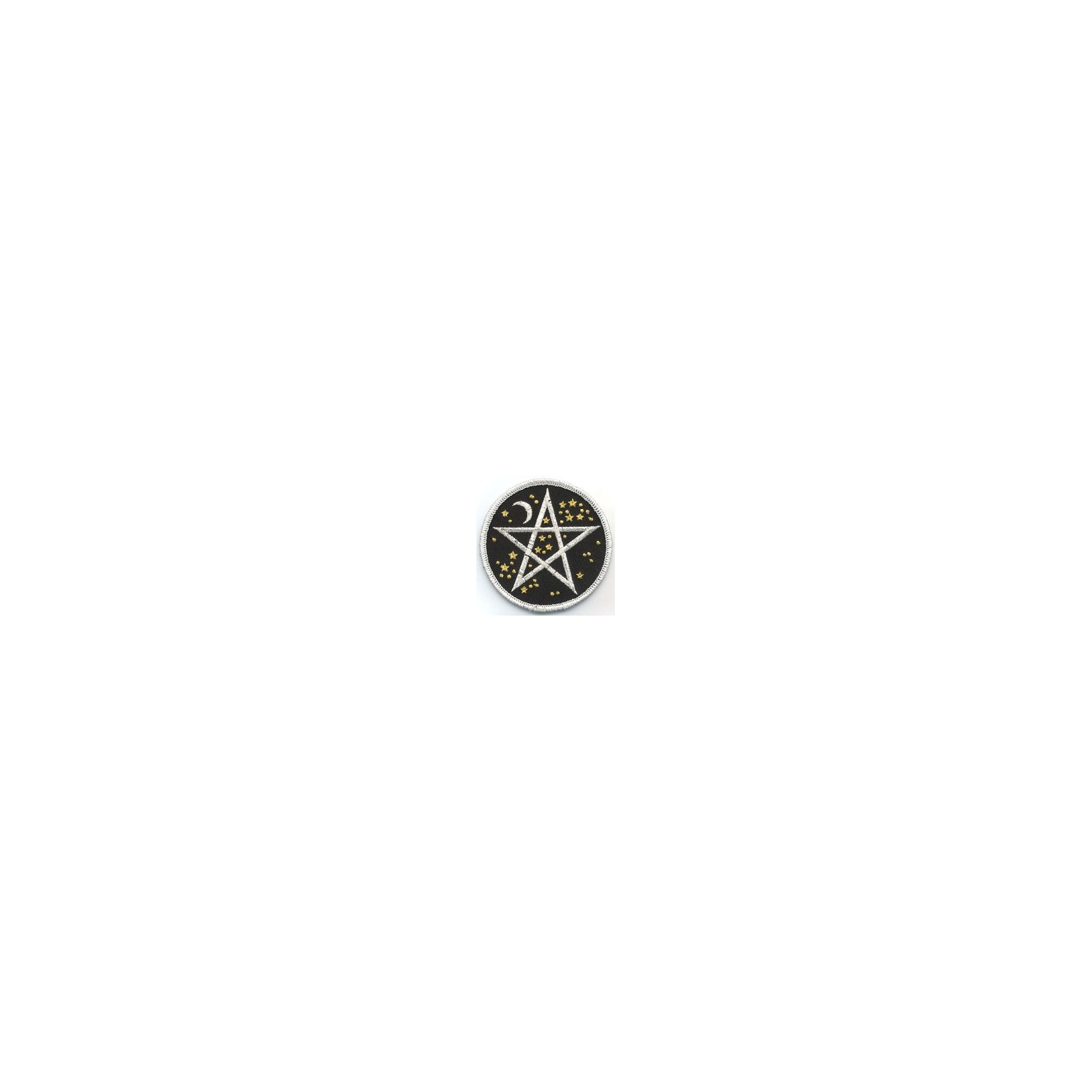 Starry Pentagram Iron-On Patch - 3"