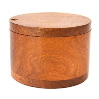 3 3/4" Swivel Cover Acacia Wood Box